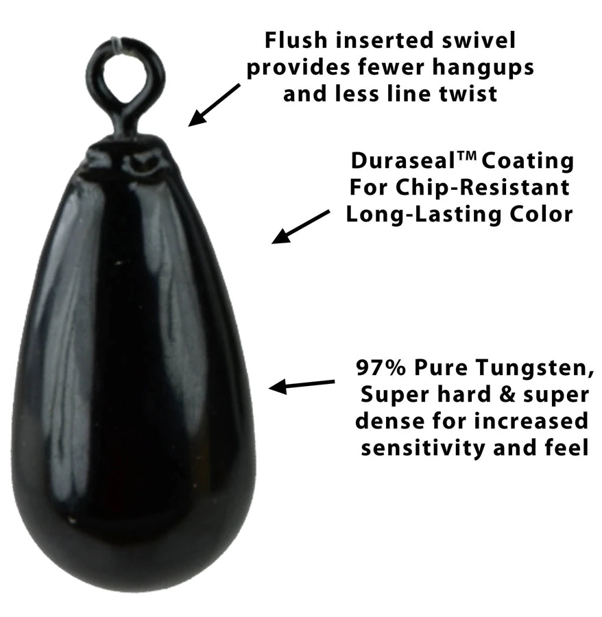 Tungsten Weights Picasso Tungsten Teardrop Dropshot 3 Tungsten Weights Picasso Tungsten Teardrop Dropshot